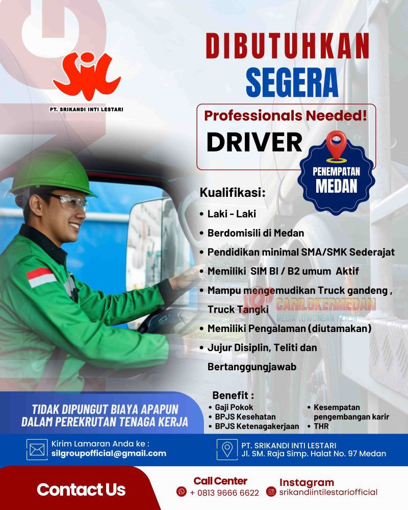 Loker SMA SMK Di PT Srikandi Inti Lestari Medan Agustus 2025