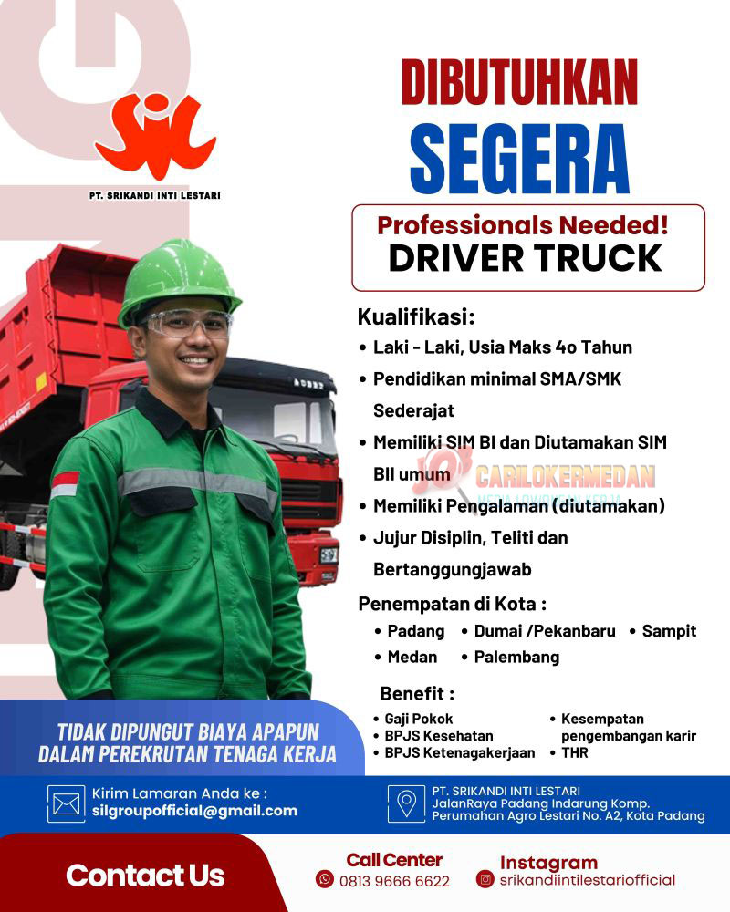 Loker SMA SMK Di PT Srikandi Inti Lestari Medan Agustus 2025