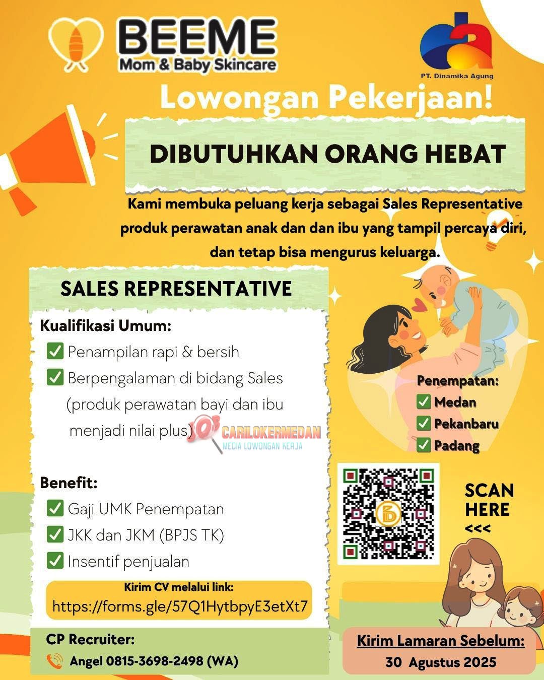 Loker Tamatan D3 S1 Di PT Dinamika Agung Medan Agustus 2025