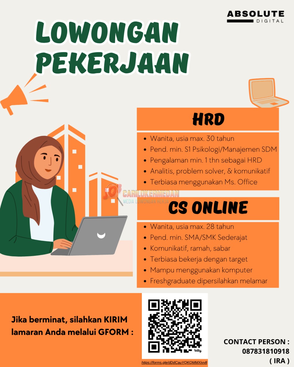 Lowongan Kerja SMA SMK S1 Di Absolute Digital Medan Agustus 2025