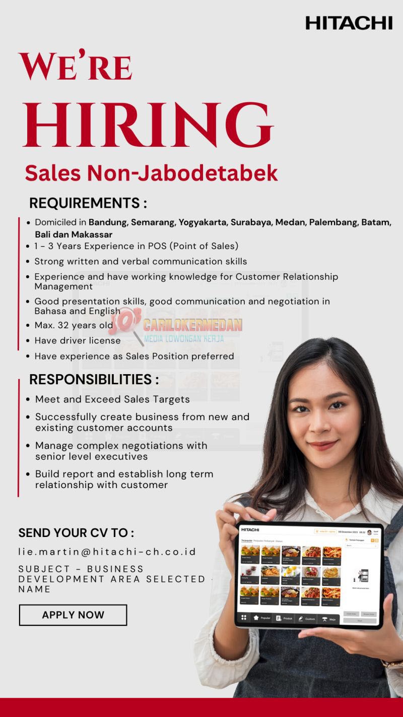 Loker Di PT Hitachi Channel Solutions Indonesia Medan September 2025