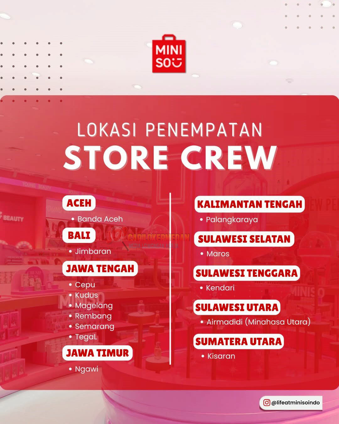 Loker SMA SMK Di Miniso Indonesia Kisaran September 2025 2
