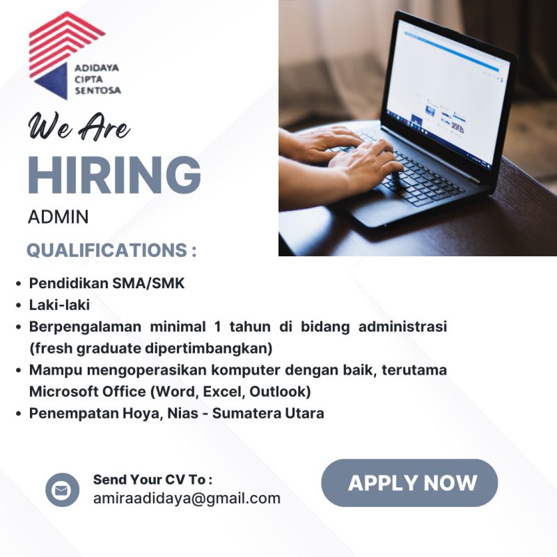 Loker SMA SMK Di PT Adidaya Cipta Sentosa Nias September 2025