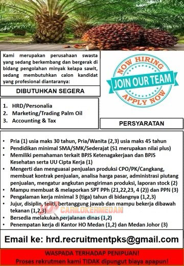 Loker SMA SMK S1 Di Capital Group Medan September 2025