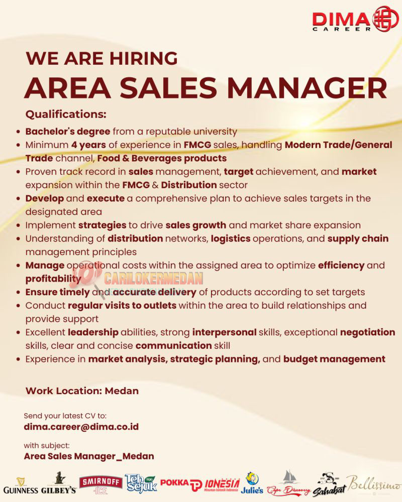 Loker Tamatan S1 Di PT Dima Indonesia Medan September 2025