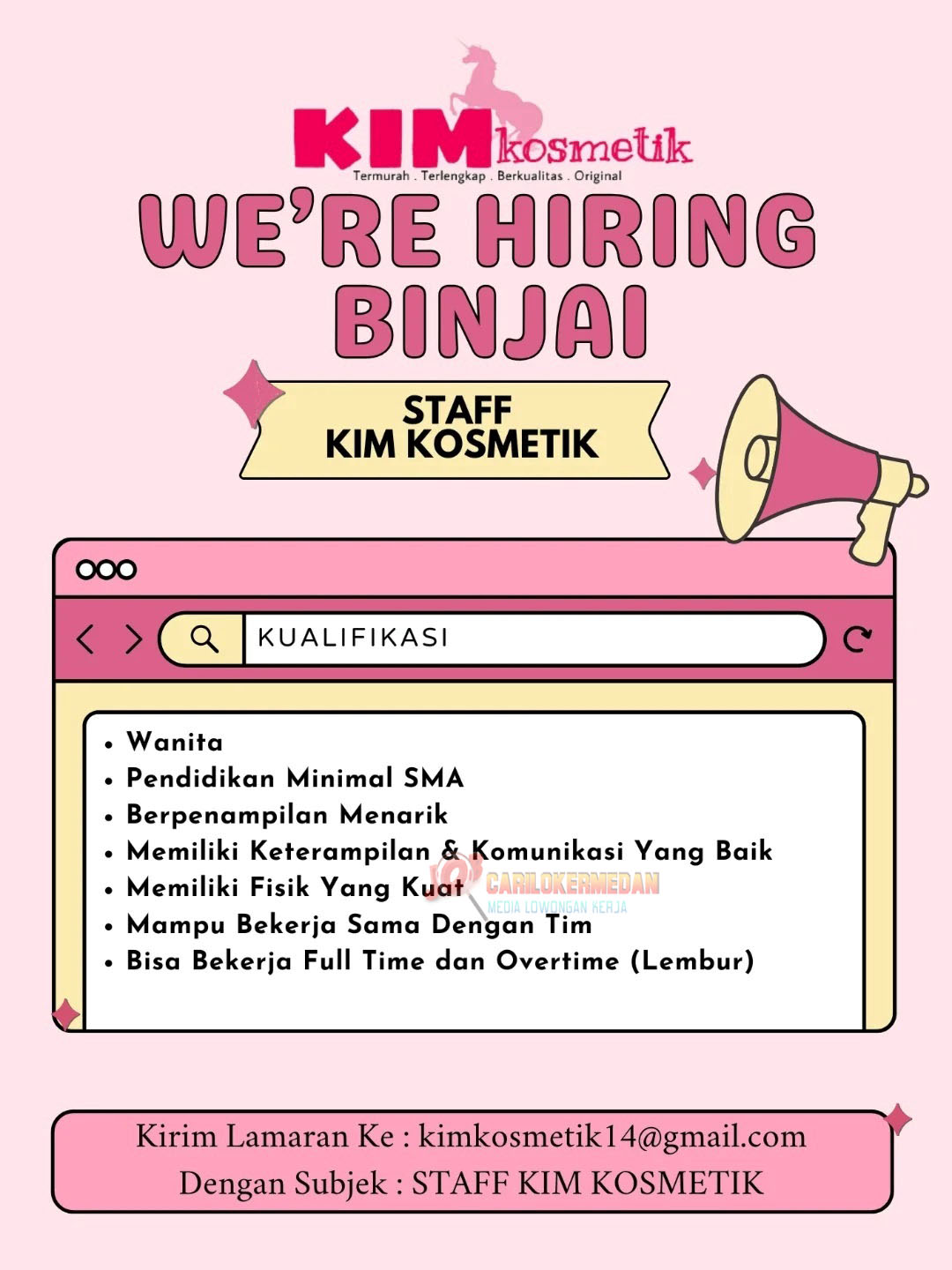 Lowongan Kerja SMA SMK Di Kosmetik Binjai September 2025