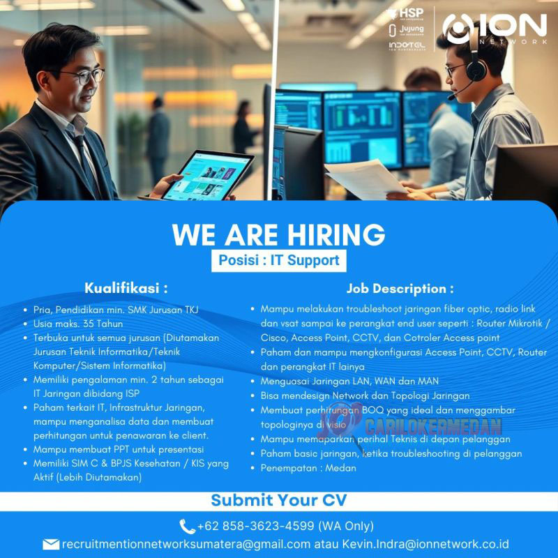 Lowongan Kerja SMK Di ION Network Medan September 2025