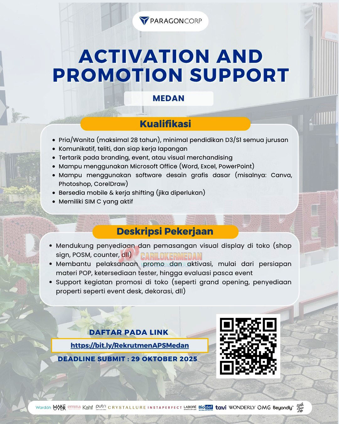 Loker D3 S1 Di PT Paragon Technology And Innovation Medan