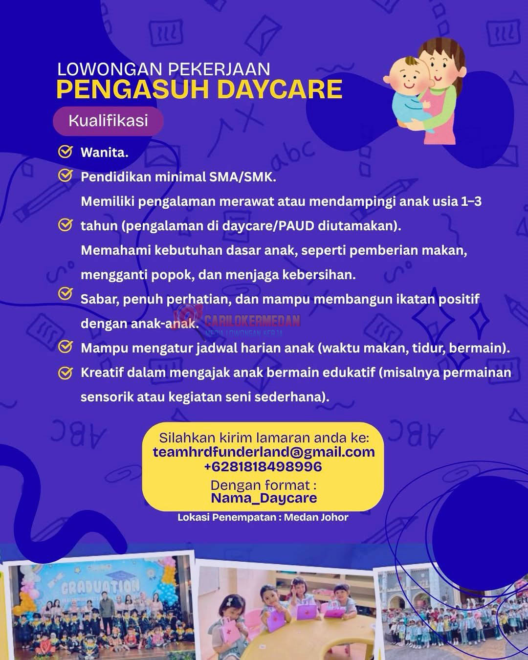 Loker SMA SMK Di Funderland Indonesia Medan Johor Oktober 2025