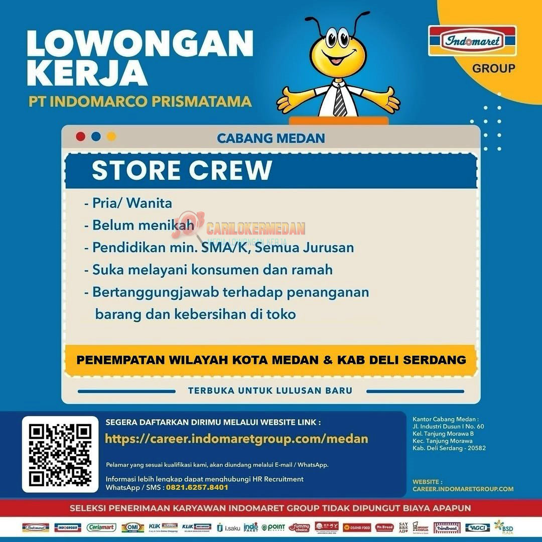 Loker SMA SMK Di PT Indomarco Prismatama Medan Oktober 2025 1