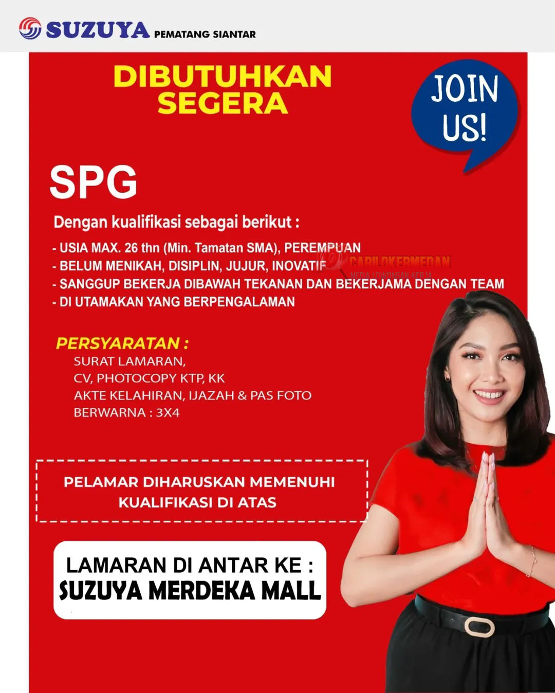Loker SMA SMK Di PT Suriatama Mahkota Kencana Siantar 2025