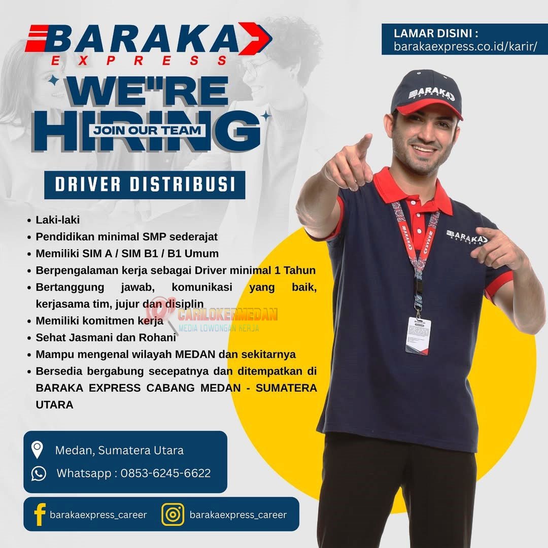 Loker SMP SMA SMK Di PT Baraka Sarana Tama Medan Oktober 2025