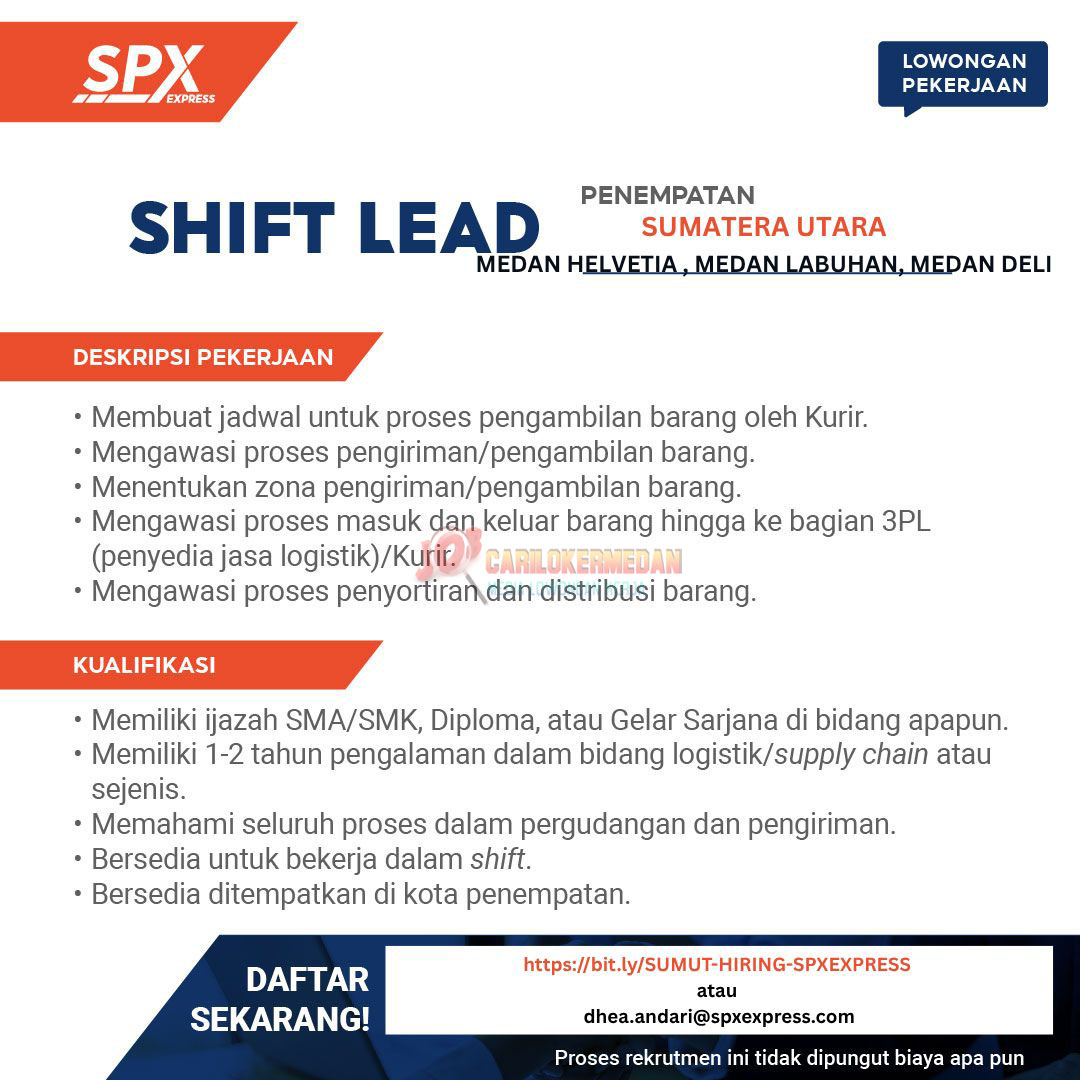 Loker Tamatan SMA SMK Di Shopee Express Medan Oktober 2025