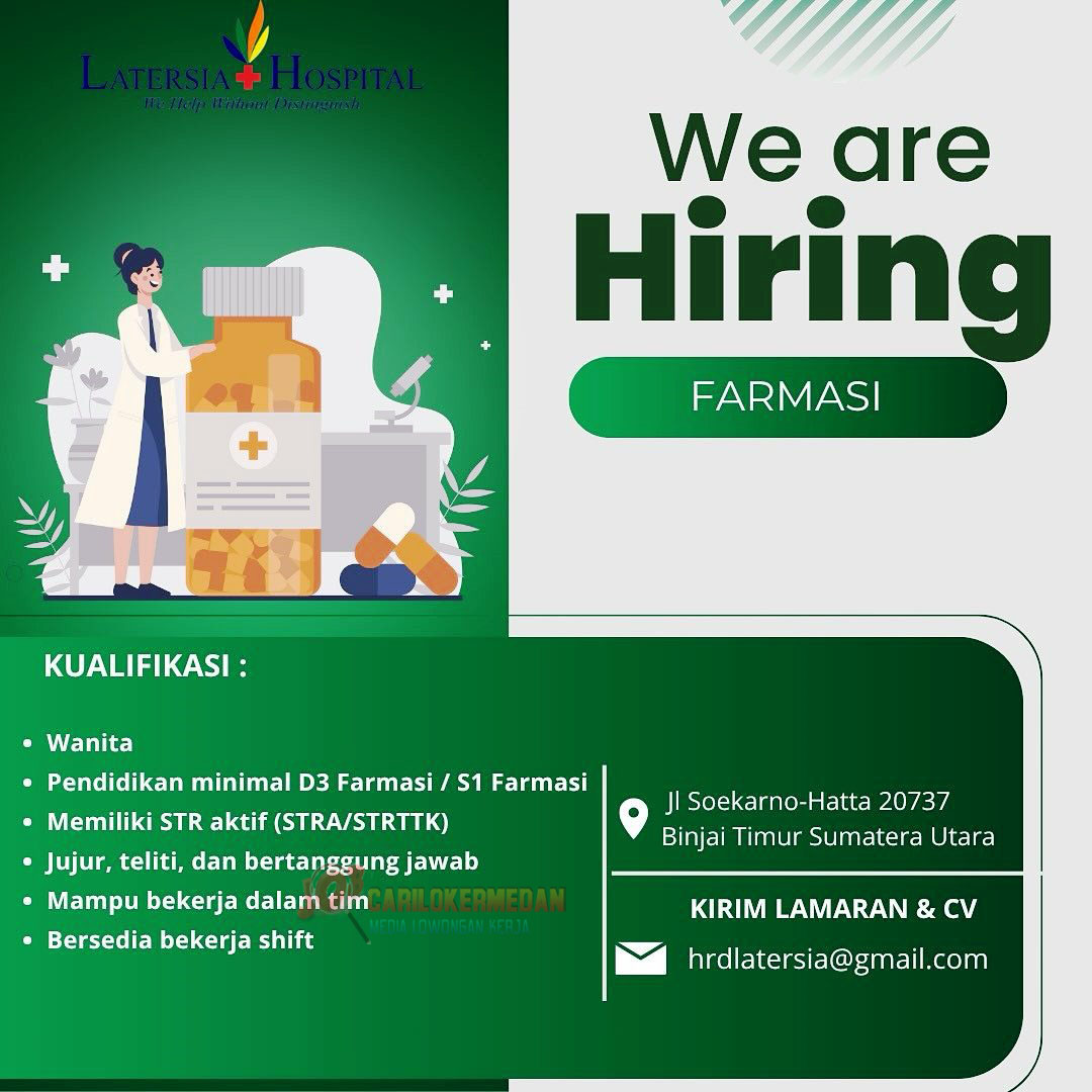 Lowongan Kerja D3 S1 Di Latersia Hospital Binjai Oktober 2025