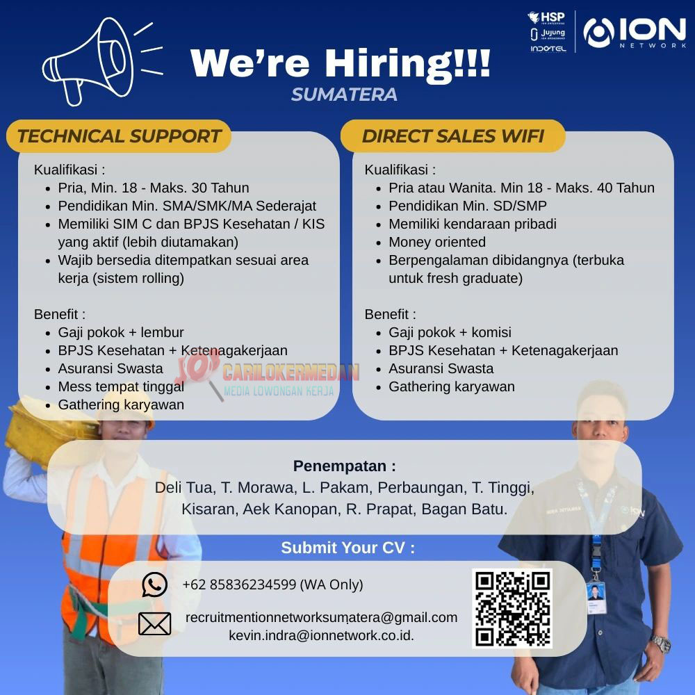 Lowongan Kerja Di ION Network Deli Tua T Morawa Oktober 2025