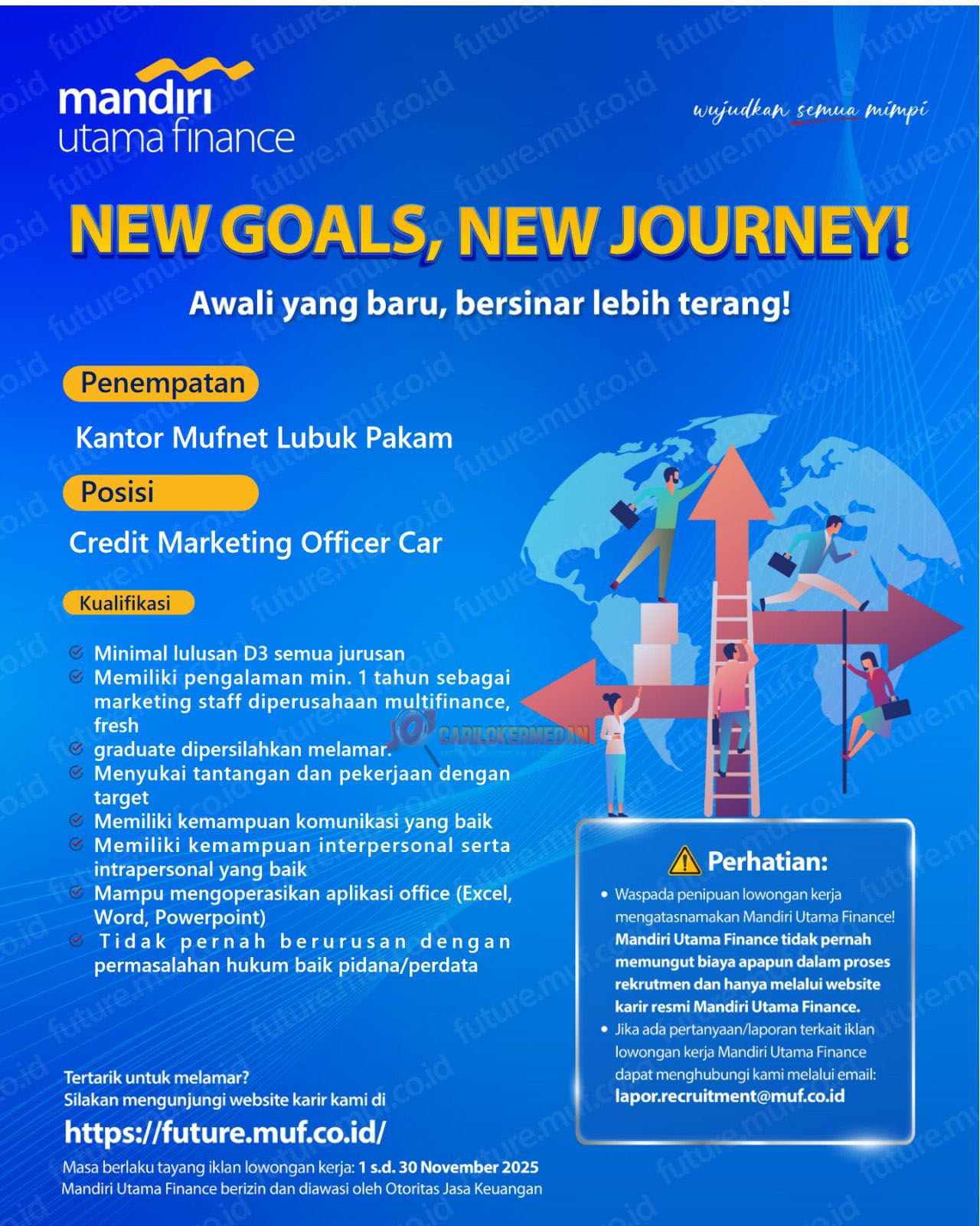 Loker D3 S1 Di PT Mandiri Utama Finance Medan November 2025 2