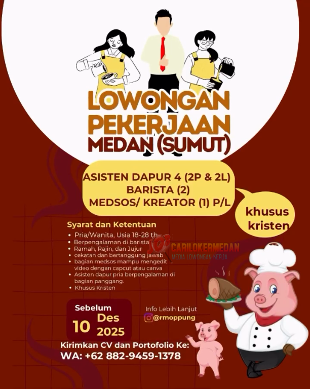 Loker Di Rumah Makan Oppung Medan November 2025