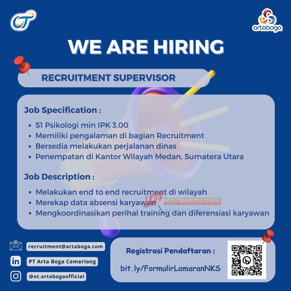 Loker S1 Di PT Arta Boga Cemerlang Medan November 2025