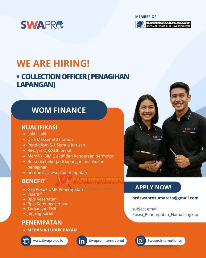 Loker S1 Di PT Swapro International Medan & Lubuk Pakam