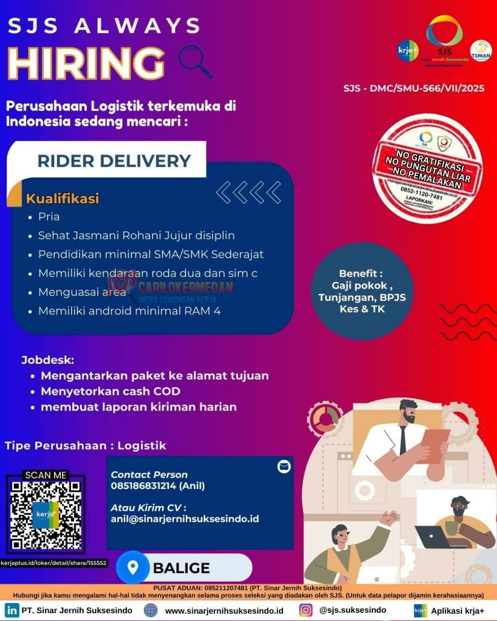 Loker SMA SMK D3 S1 Di PT Sinar Jernih Suksesindo Medan 2025 3