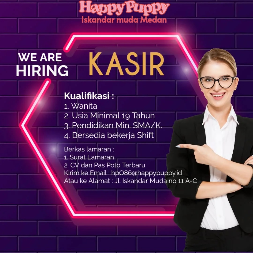 Loker SMA SMK Di Happypuppy Iskandar Muda Medan November 2025 1