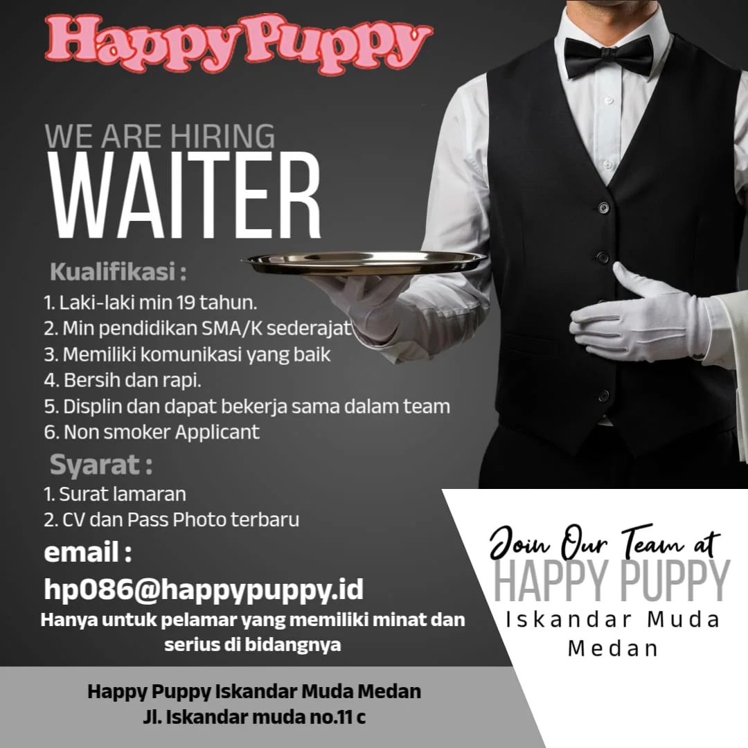 Loker SMA SMK Di Happypuppy Iskandar Muda Medan November 2025 2