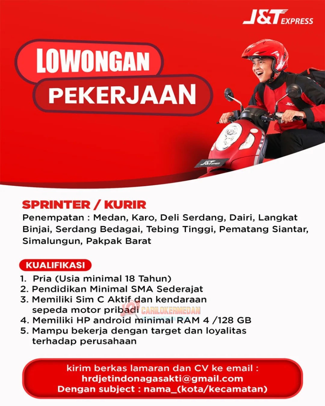 Loker SMA SMK Di PT Jetindo Nagasakti Trans Express Medan 2025