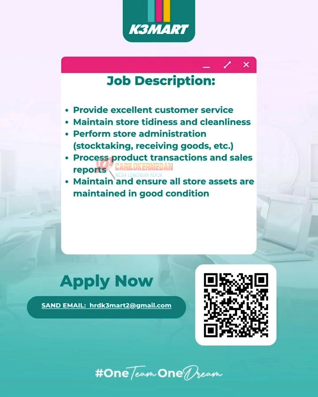 Loker SMA SMK Di PT Katiga Ritel Strengindo K3Mart Medan 2