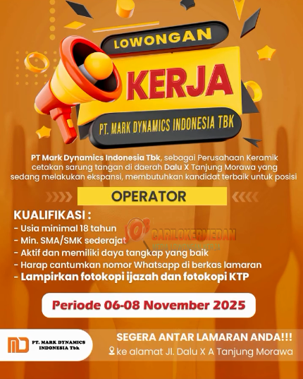 Loker SMA SMK Di PT Mark Dynamics Indonesia Tbk Tanjung Morawa