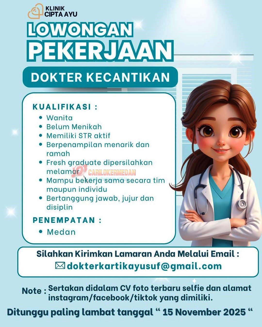 Lowongan Kerja Di Klinik Cipta Ayu Medan November 2025