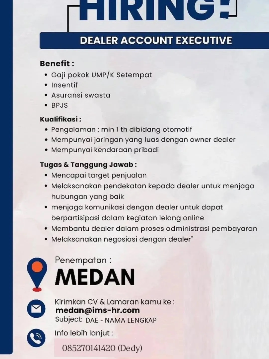 Lowongan Kerja Di PT Intrias Mandiri Sejati Medan November 2025