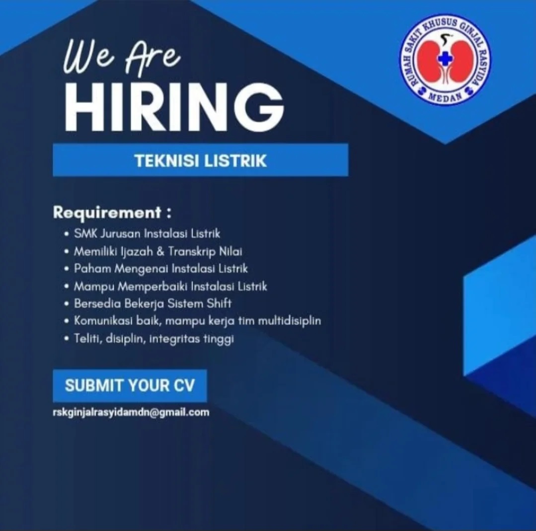 Lowongan Kerja Di RSK Ginjal Rasyida Medan November 2025