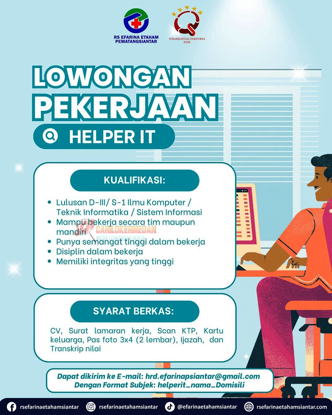 Loker D3 S1 Di RS Efarina Etaham Pematang Siantar Desember 2025 2