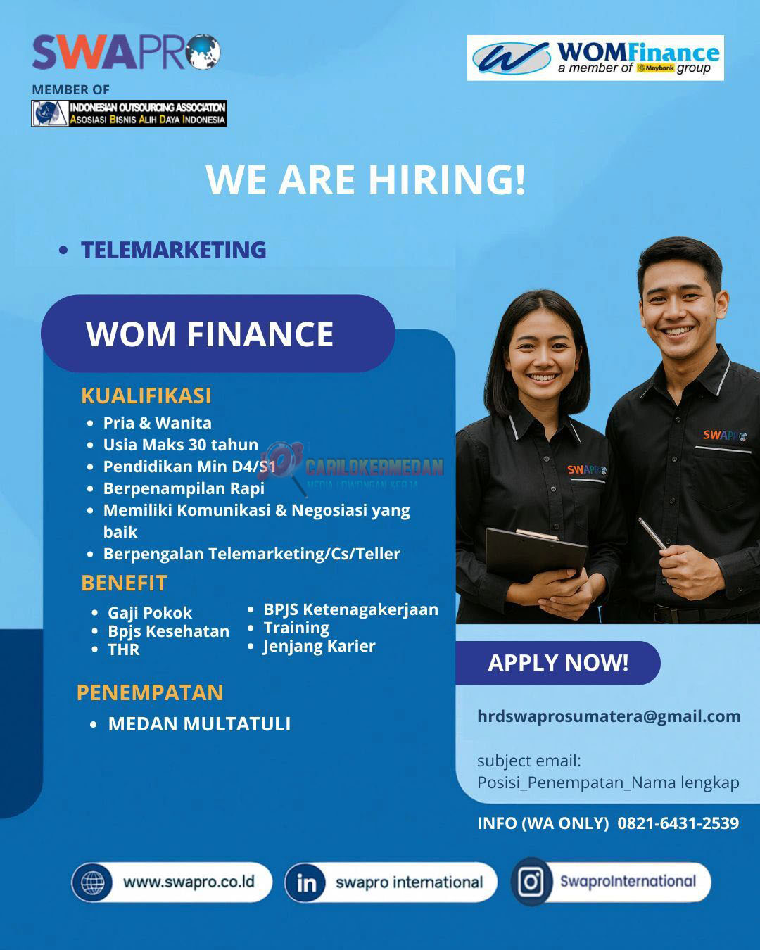 Loker D4 S1 Di PT Swapro International Medan Desember 2025 2