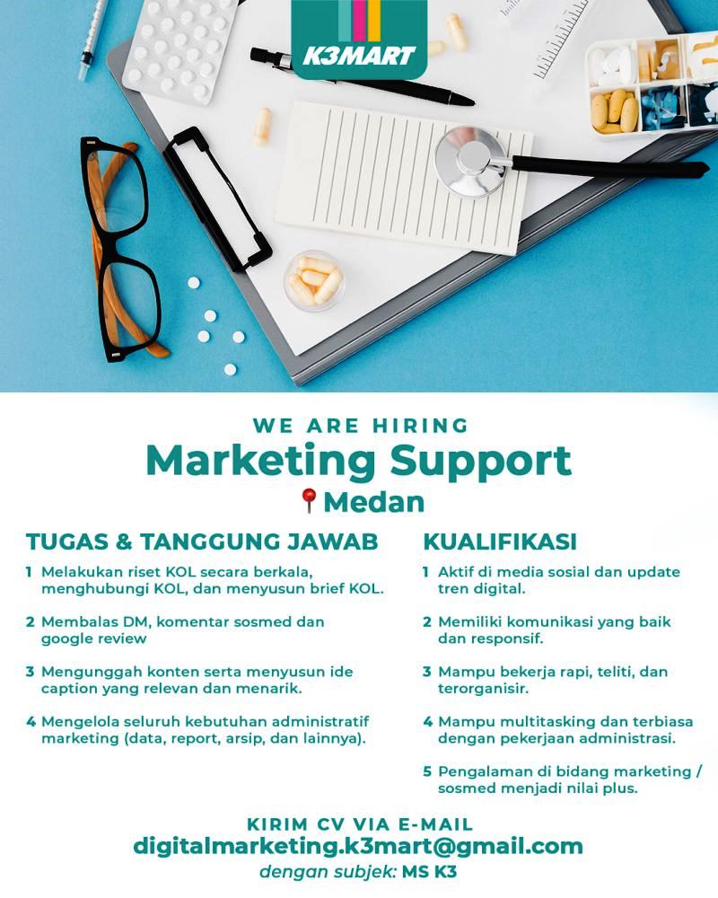 Loker Di PT Katiga Ritel Strengindo K3Mart Medan Desember 2025
