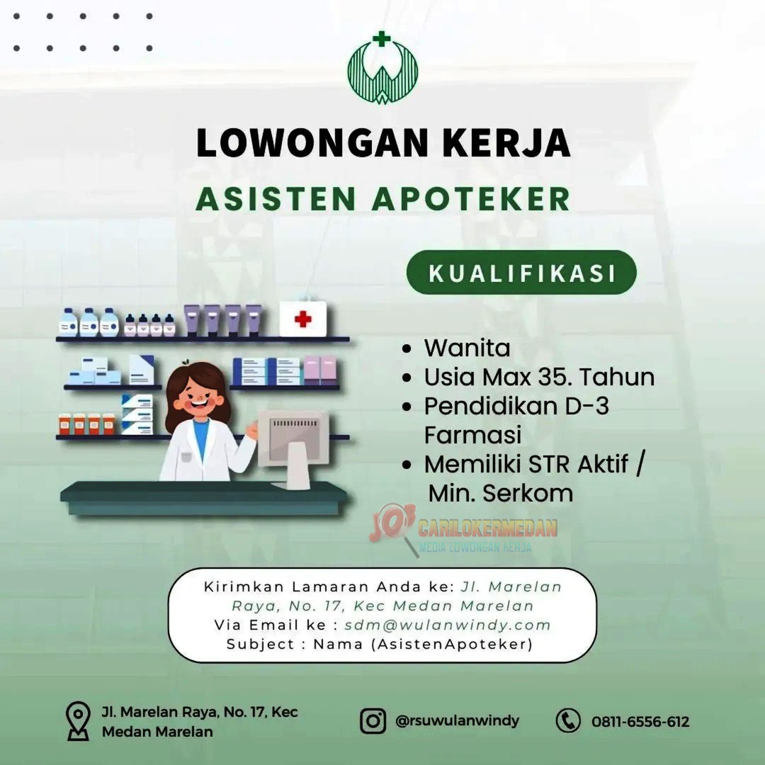 Loker SMA SMK D3 S1 Di RSU Wulan Windy Medan Marelan 1