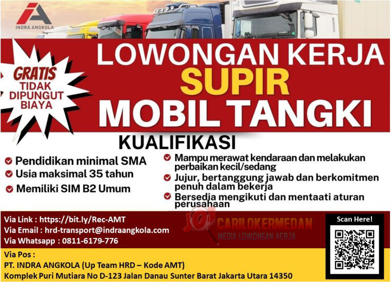 Loker SMA SMK Di PT Indra Angkola Group Medan Desember 2025