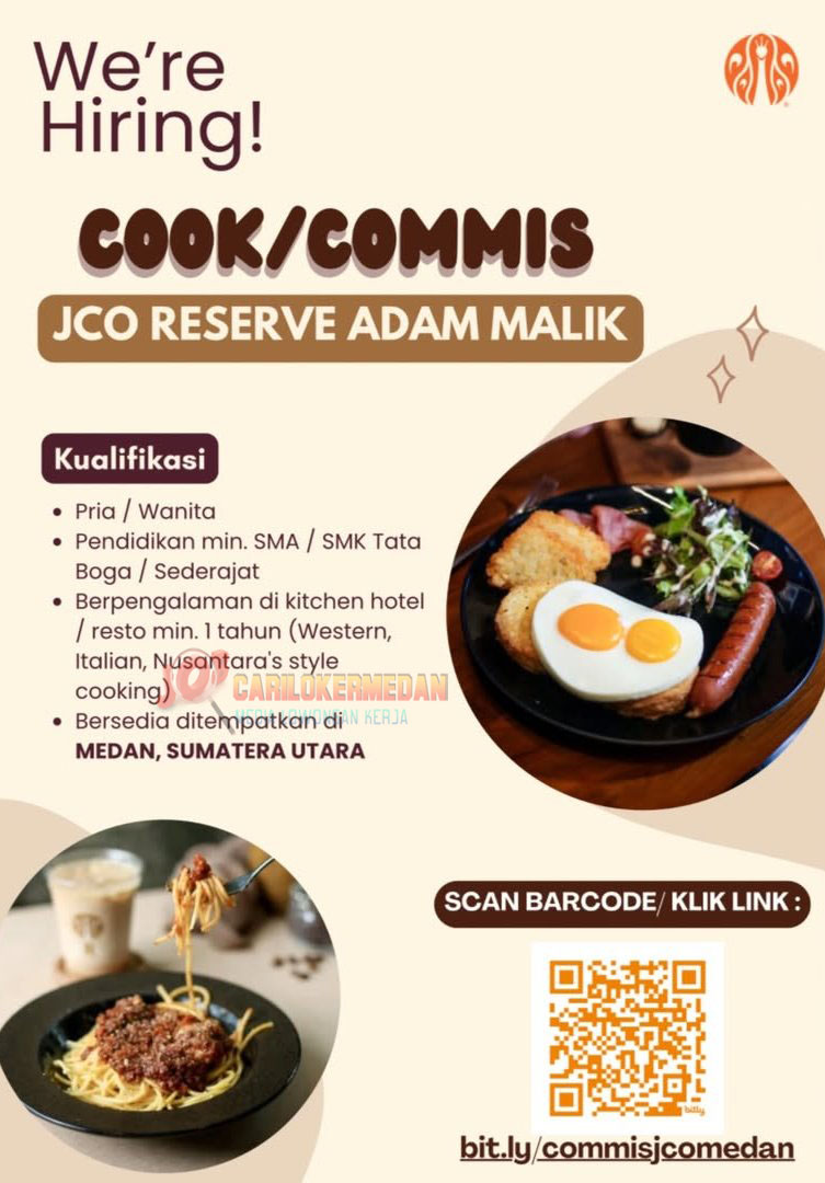 Loker SMA SMK Di PT JCO Donuts & Coffee Medan Desember 2025