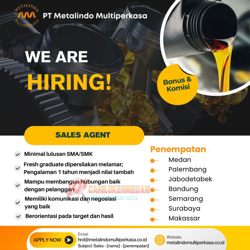 Loker SMA SMK Di PT Metalindo Multiperkasa Medan Desember 2025