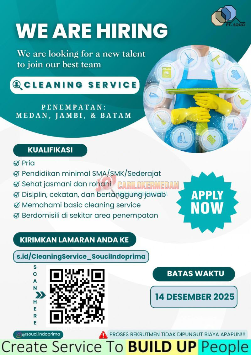 Loker SMA SMK Di PT Souci Indoprima Medan Desember 2025