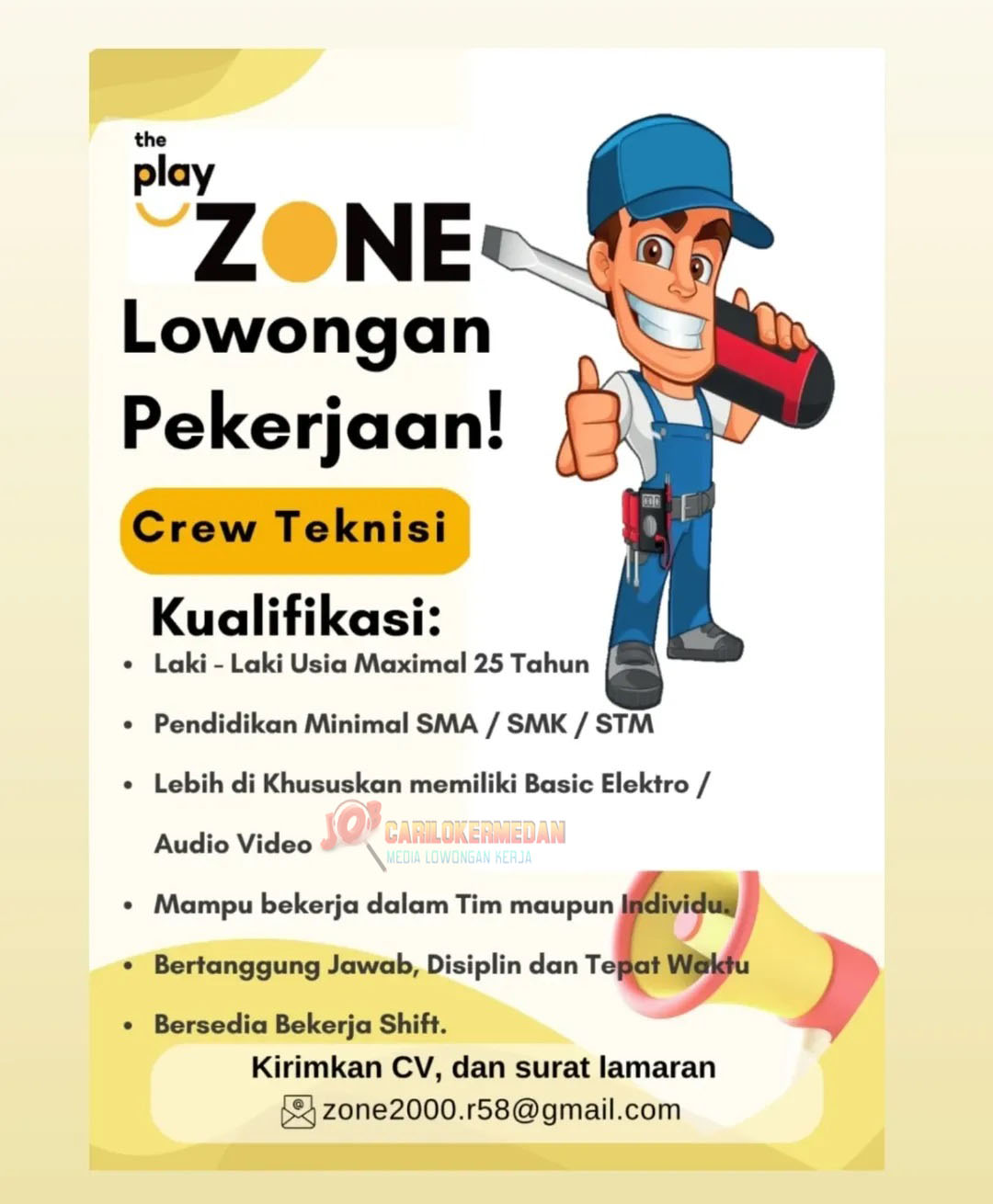 Loker SMA SMK Di The Play Zone Ramayana Teladan Medan