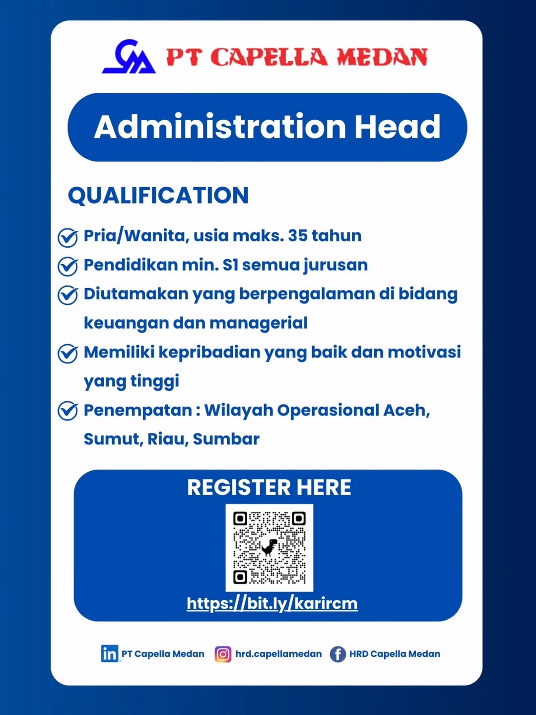 Loker SMA SMK S1 Di PT Capella Medan Medan Sumut Desember 2025 3