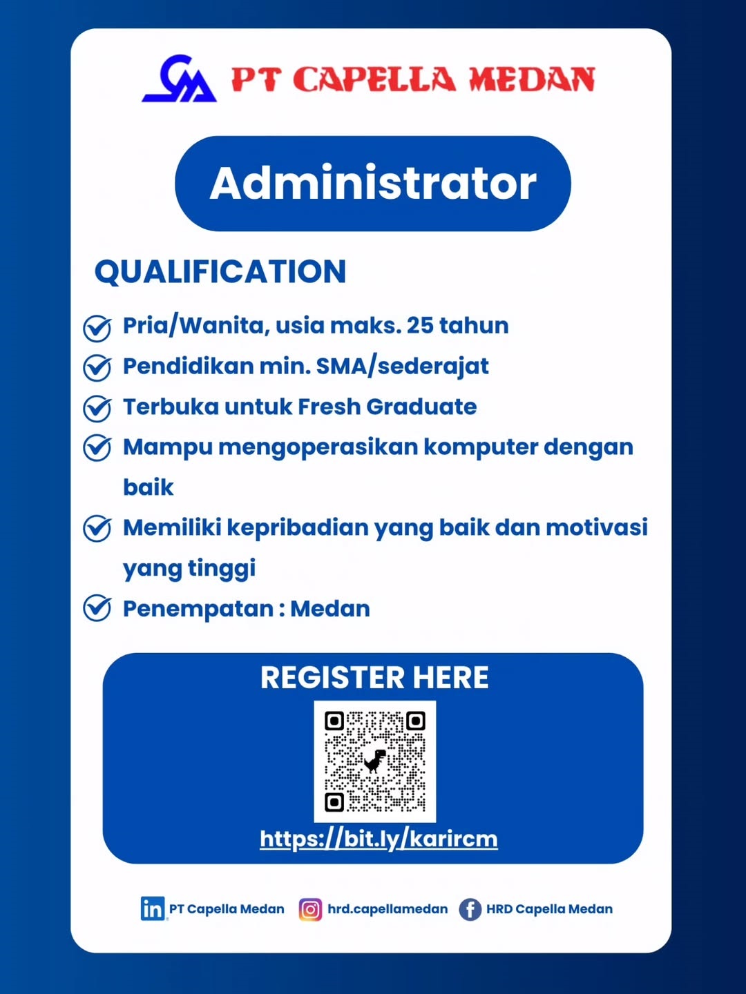 Loker SMA SMK S1 Di PT Capella Medan Medan Sumut Desember 2025 6