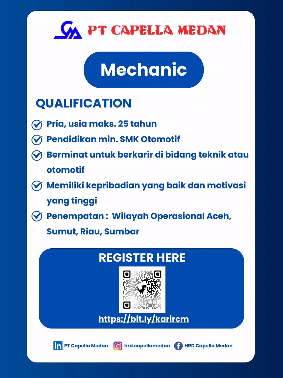 Loker SMA SMK S1 Di PT Capella Medan Medan Sumut Desember 2025 8