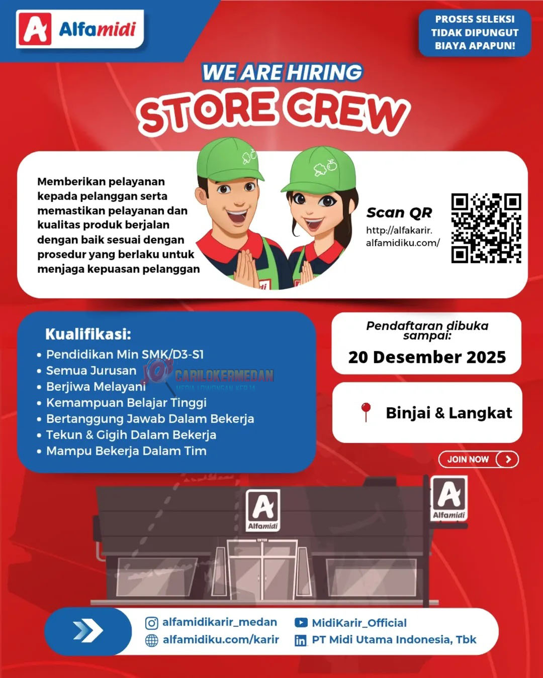 Loker SMK D3 S1 Di PT Midi Utama Indonesia Binjai Langkat 2025