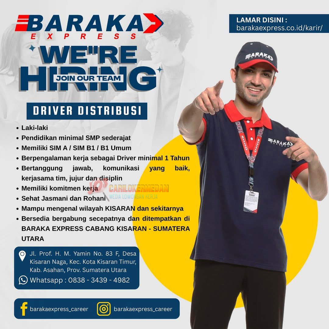 Loker SMP SMA SMK Di PT Baraka Sarana Tama Kisaran Desember 2025