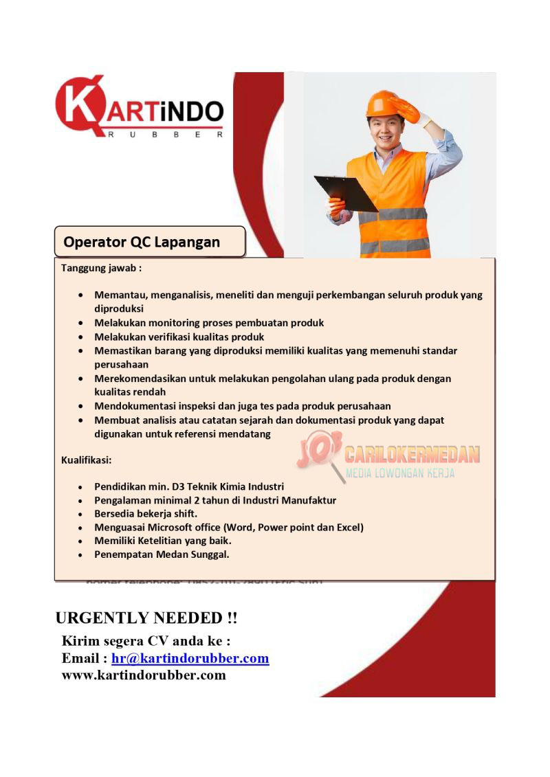 Loker D3 S1 Di PT Sumatera Kartindo Medan Sunggal Januari 2026