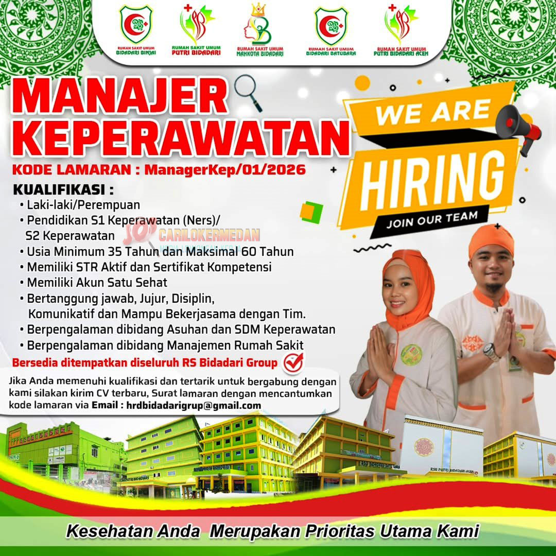 Loker D3 S1 S2 Di RSU Mahkota Bidadari Langkat Januari 2026 1