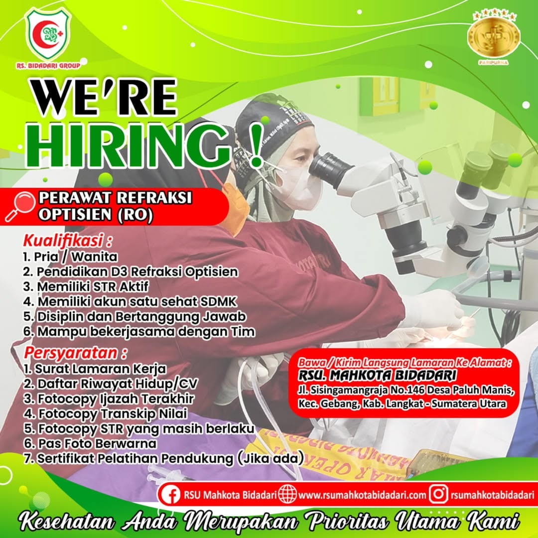 Loker D3 S1 S2 Di RSU Mahkota Bidadari Langkat Januari 2026 2