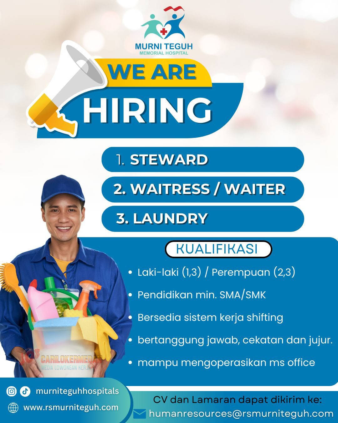 Loker SMA SMK Di Murni Teguh Memorial Hospital Medan 2026 2